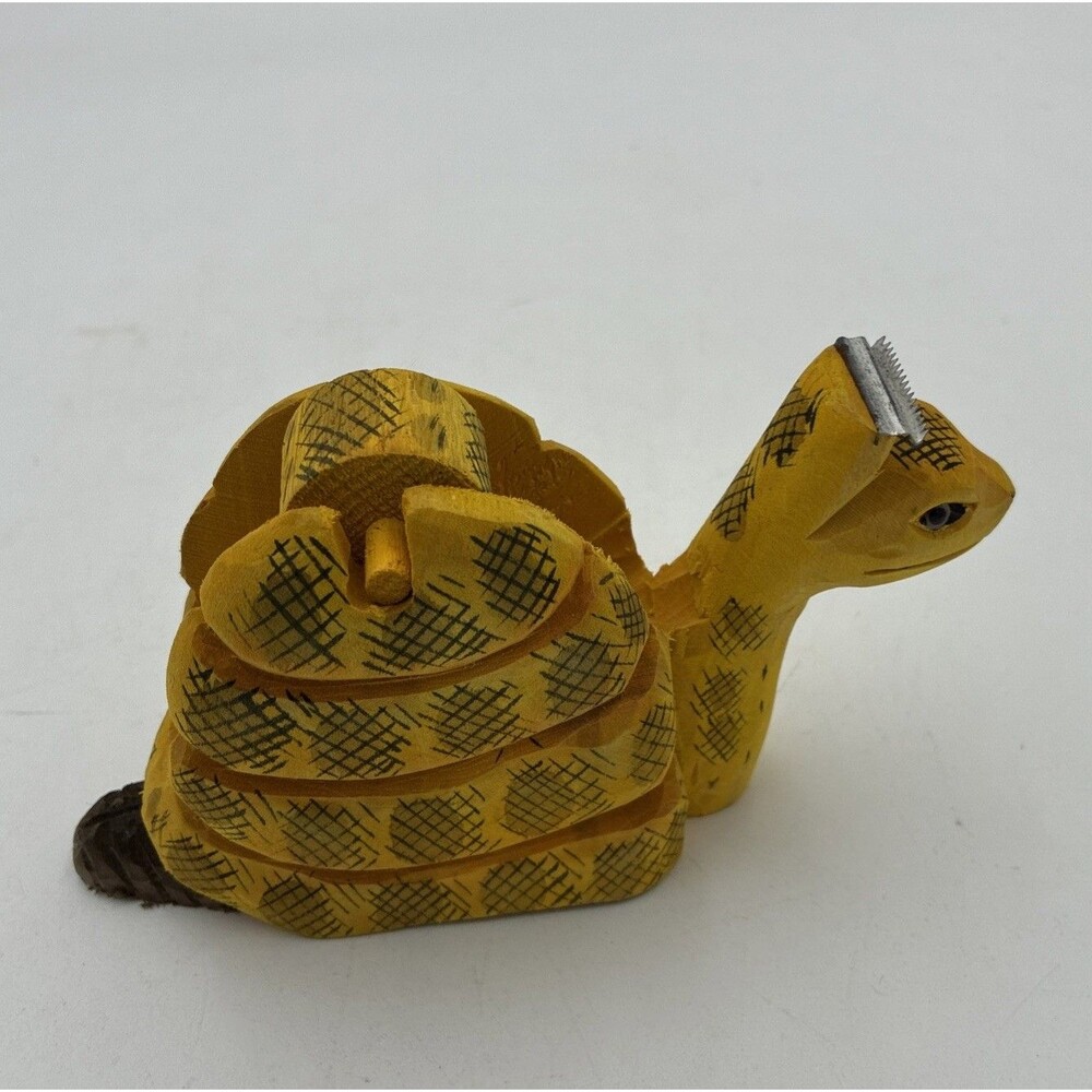 snake  head shape Tape Dispenser desk top wood carving